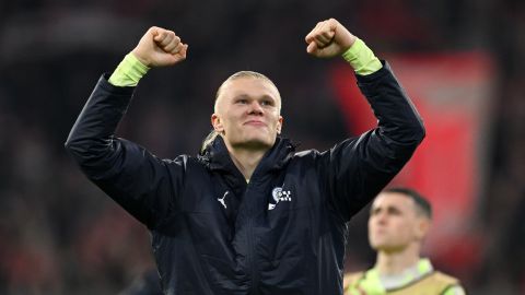 Erling Haaland luego de la victoria del Manchester City sobre el Bayern Múnich.