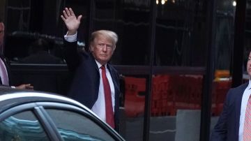 Donald Trump llega a la corte de Nueva York para su comparecencia
