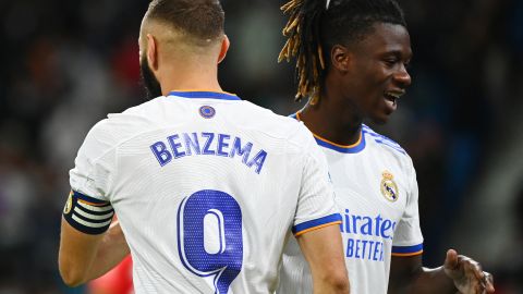 Karim Benzema y Eduardo Camavinga con el Real Madrid.