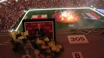 Homenaje a Grant Wahl durante el Mundial de Qatar 2022.