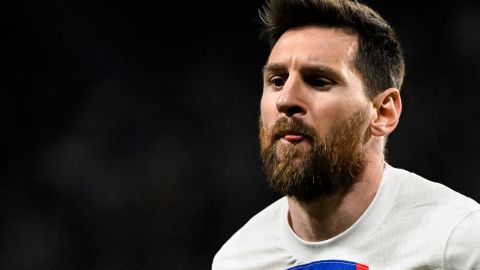 Messi en un partido con el PSG.