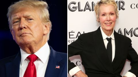 El expresidente Donald Trump y la periodista E. Jean Carroll.