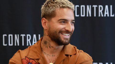 NEW YORK, NEW YORK - AUGUST 10: Maluma holds a press conference announcing his latest venture on August 10, 2022 in New York City. (Photo by Jason Mendez/Getty Images)