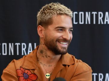 NEW YORK, NEW YORK - AUGUST 10: Maluma holds a press conference announcing his latest venture on August 10, 2022 in New York City. (Photo by Jason Mendez/Getty Images)