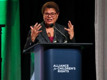 BEVERLY HILLS, CALIFORNIA - MARCH 15: Mayor of Los Angeles Karen Bass attends The Alliance For Children's Rights 31st Annual Champions for Children Gala at The Beverly Hilton on March 15, 2023 in Beverly Hills, California. (Photo by Leon Bennett/Getty Images)