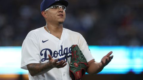 Julio Urías, lanzador mexicano de los Dodgers de Los Angeles.