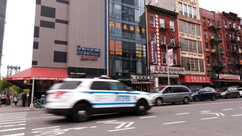 El edificio donde operaba una estación de policía secreta de China en Nueva York.