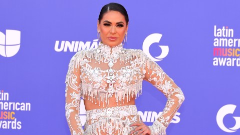 Galilea Montijo en la alfombra roja de los Latin AMAs 2023.