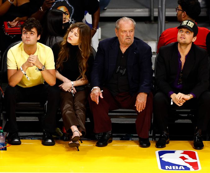 LOS ANGELES, CALIFORNIA - APRIL 28: Jack Nicholson attends a game between the Memphis Grizzlies and the Los Angeles Lakers in the first half in Game Six of the Western Conference First Round Playoffs at Crypto.com Arena on April 28, 2023 in Los Angeles, California. NOTE TO USER: User expressly acknowledges and agrees that, by downloading and/or using this photograph, user is consenting to the terms and conditions of the Getty Images License Agreement. (Photo by Ronald Martinez/Getty Images)