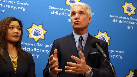 SAN FRANCISCO, CA - DECEMBER 09: San Francisco district attorney George Gascon speaks during a new conference to announce a civil consumer protection action against rideshare company Uber on December 9, 2014 in San Francisco, California. Gascon, along with Los Angeles district attorney Jackie Lacey, announced the filing of a civil consumer protection action against Uber Technologies Inc. for making false and misleading statements to consumers and for engaging in business practices that violate California State law. (Photo by Justin Sullivan/Getty Images)