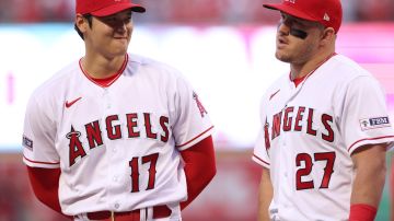 Shohei Ohtani y Mike Trout con los Angels.
