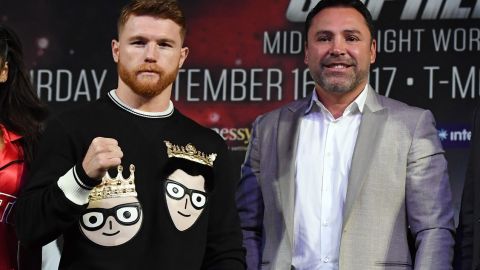 Canelo Álvarez y Óscar de la Hoya.