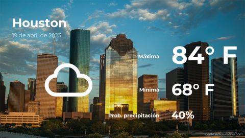 Conoce el clima de hoy en Houston