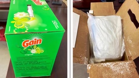 Droga oculta en detergente