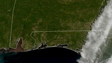 Imagen de satélite dele huracán Ian a su paso por Florida.