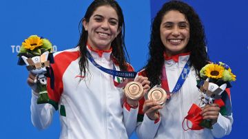Alejandra Orozco y Gabriela Agúndez medallistas olímpicas en Tokio 2020.