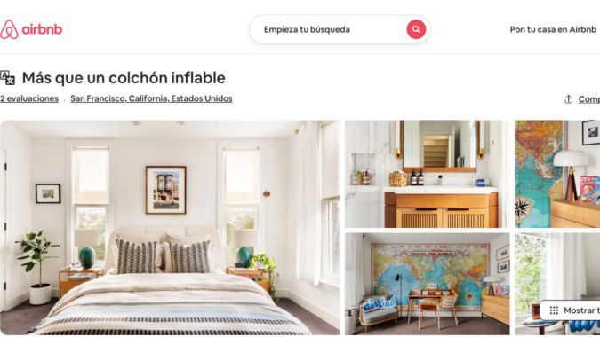 El fundador de Airbnb puso una de las habitaciones de su casa en alquiler.