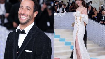 Daniel Ricciardo y Anne Hathaway en la Met Gala 2023.