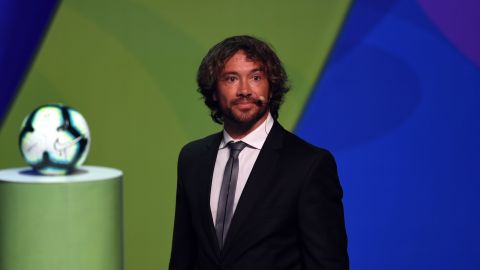 Diego Lugano durante un sorteo de la Copa América 2019.