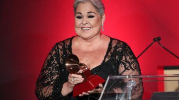 LAS VEGAS, NEVADA - NOVEMBER 13: Lupita D'alessio accepts a Lifetime Achievement Award during the 2019 Latin Grammy Special Merit Awards on November 13, 2019 in Las Vegas, Nevada. (Photo by Rich Fury/Getty Images)