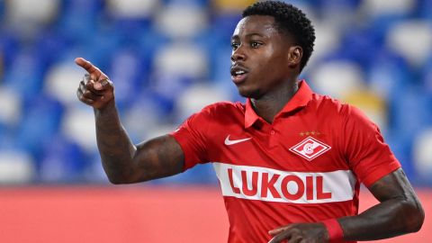 Quincy Promes con el Spartak Moscow's.