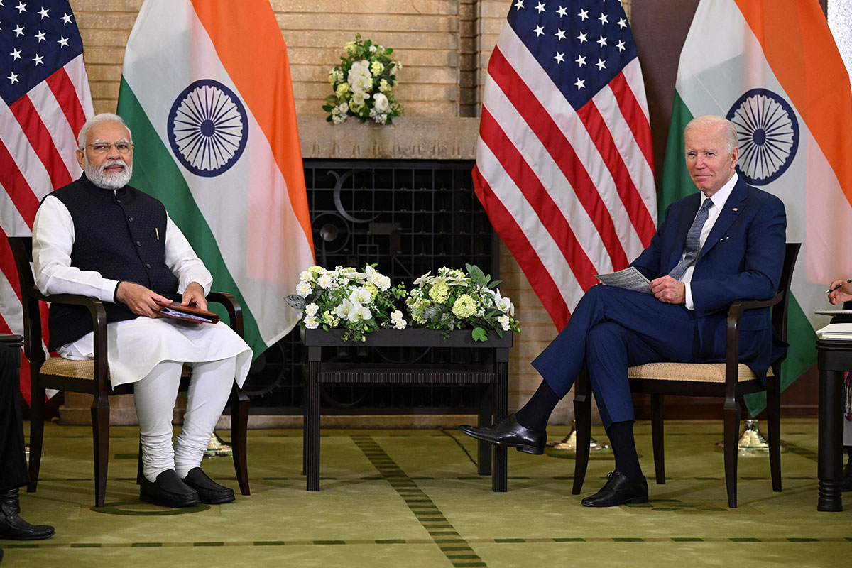 El primer ministro indio Narendra Modi y el presidente Joe Biden. Foto de archivo.
