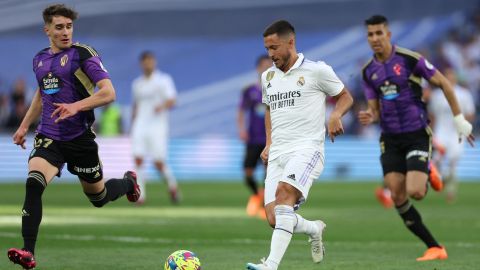 Eden Hazard, delantero del Real Madrid ante Real Valladolid.