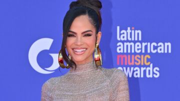 Dominican singer Natti Natasha arrives for the 8th annual Latin American Music Awards at the MGM Grand Garden Arena in Las Vegas, Nevada, on April 20, 2023. (Photo by Robyn BECK / AFP) (Photo by ROBYN BECK/AFP via Getty Images)