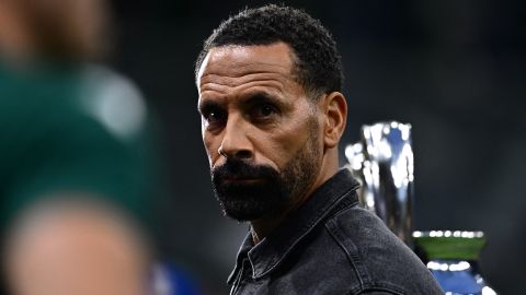 Rio Ferdinand durante las semifinales de Champions 2023.