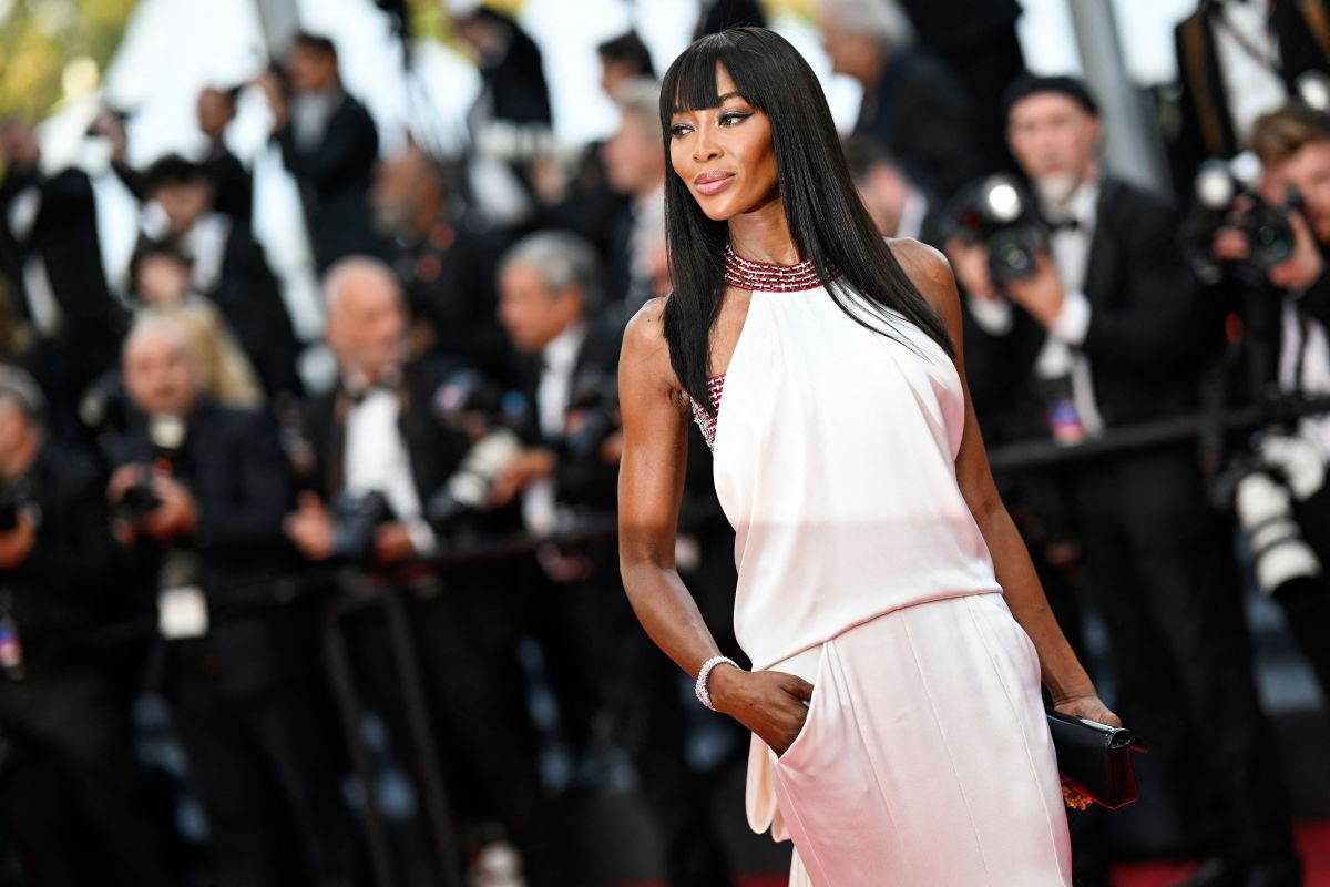 British model Naomi Campbell arrives for the screening of 
