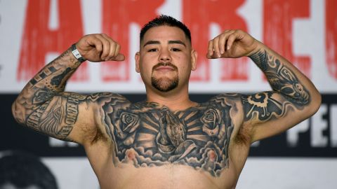 Andy Ruiz durante un acto de pesaje.