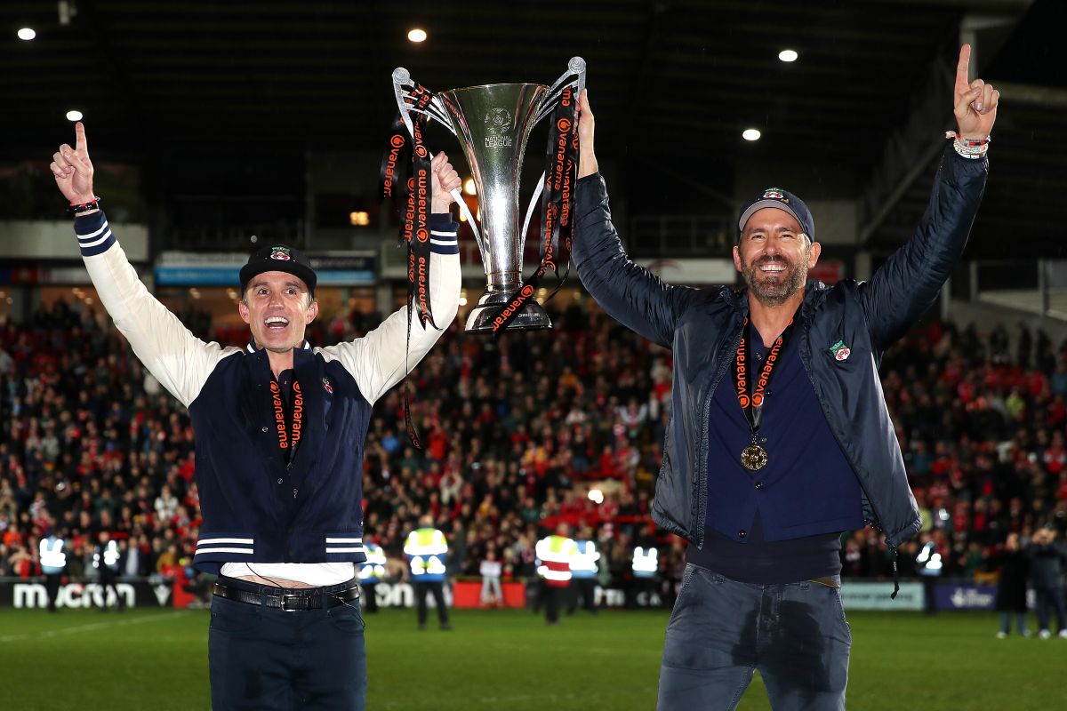 “Wrexham Football Club, Owned by Actors Ryan Reynolds and Rob McElhenney, Celebrate Promotion with Vegas Trip”