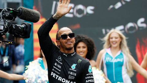 Lewis Hamilton tras el GP de Miami 2023.