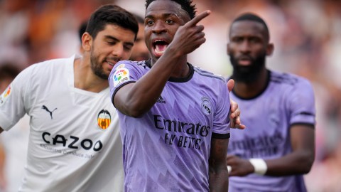 Vinícius Jr. durante el partido contra el Valencia.