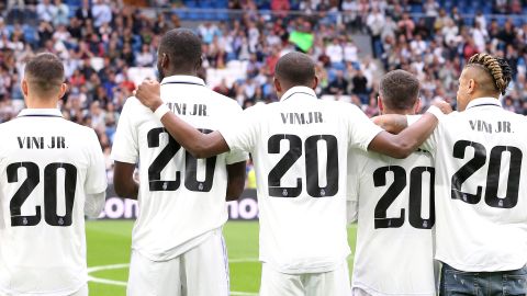 Jugadores del Real Madrid en solidaridad con Vinícius Jr.