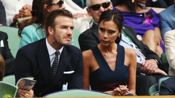David Beckham y Victoria Beckham en Wimbledon 2014.