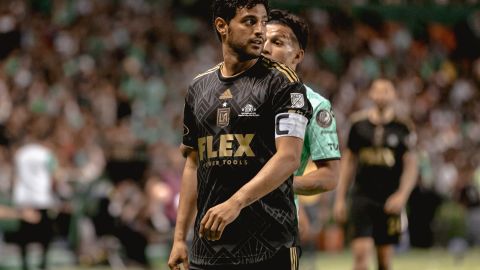 Carlos Vela en la ida entre el LAFC y el León FC.