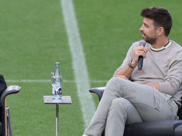 Gerard Piqué en la despedida de Sergio Busquets del FC Barcelona.