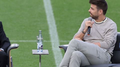 Gerard Piqué en la despedida de Sergio Busquets del FC Barcelona.