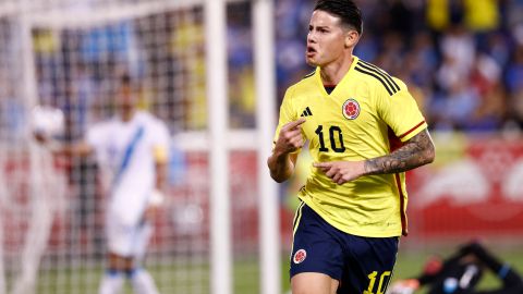 James Rodríguez con la selección de Colombia.