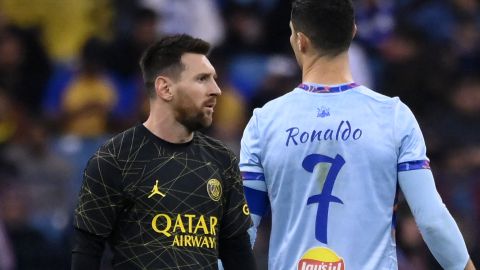 Messi jugó un partido amistoso con el Al-Nassr de Cristiano Ronaldo.