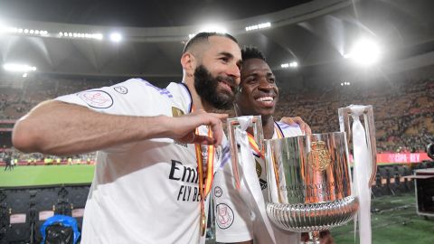 Benzema y Vinícius en la Copa del Rey.