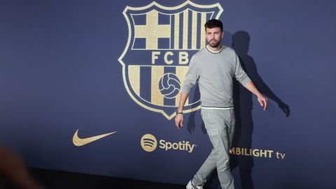 Gerard Piqué en la despedida de Sergio Busquets del FC Barcelona.