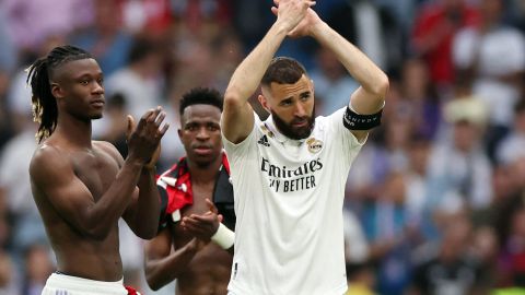 Karim Benzema en su último partido con el Real Madrid.