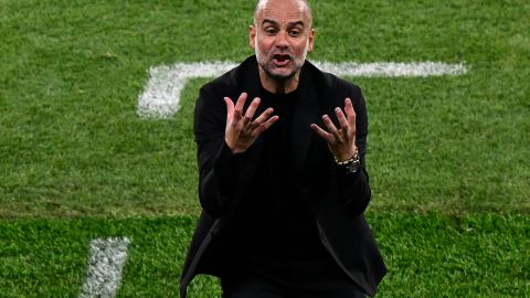 Pep Guardiola durante la final de UCL entre Manchester City vs. Inter Milan.