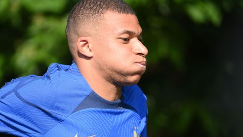 Kylian Mbappé con la selección de Francia.