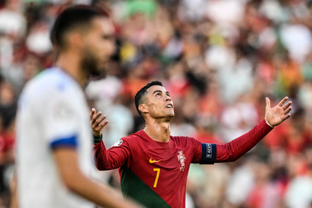 Cristiano Ronaldo se encuentra disputando con Portugal los duelos clasificatorios a la Eurocopa. Foto: Patricia de Melo Moreira / AFP vía Getty Images