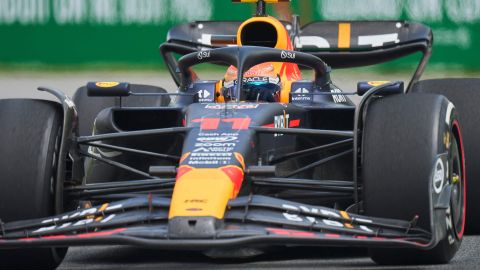 Sergio 'Checo' ¨Pérez a bordo de su monoplaza de la escudería Red Bull Racing de F1.