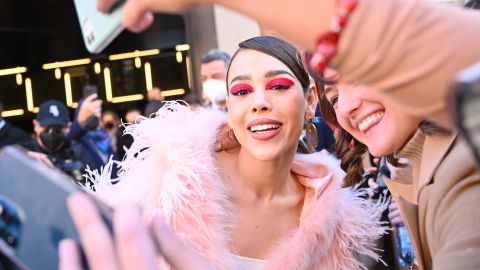 MILAN, ITALY - FEBRUARY 23: Paola Danna is seen arriving at the Fendi fashion show during the Milan Fashion Week Fall/Winter 2022/2023 on February 23, 2022 in Milan, Italy. (Photo by Marco M. Mantovani/Getty Images for ABA)