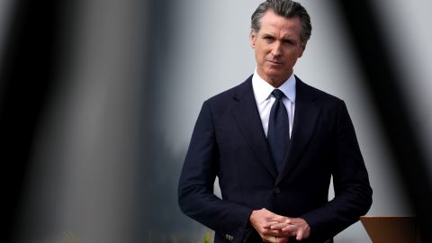 SAN FRANCISCO, CALIFORNIA - OCTOBER 06: (L-R) California Gov. Gavin Newsom speaks during a press conference on October 06, 2022 in San Francisco, California. California Gov. Gavin Newsom was joined by the governors of Washington, Oregon and the premier of British Columbia to sign a new climate agreement to further expand the region’s climate partnership. (Photo by Justin Sullivan/Getty Images)